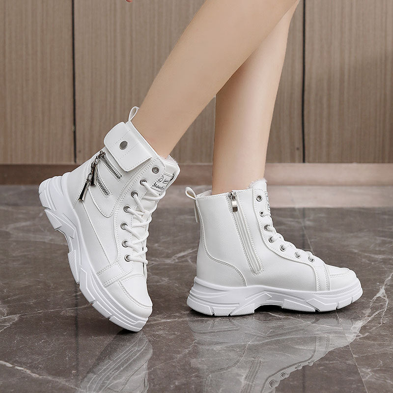 Damen Winterstiefel High-Top mit Reißverschluss Warm