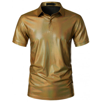 Herren Sport Polo-Shirt atmungsaktiv Glänzend Modern