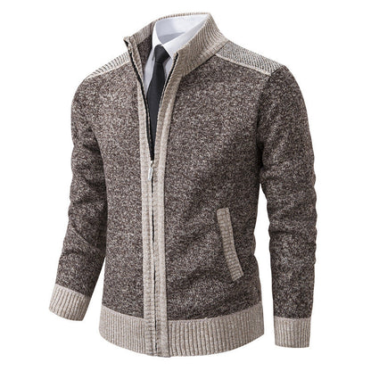 Herren Strickjacke Elegante Modern mit Reißverschluss - BerlinGlamour
