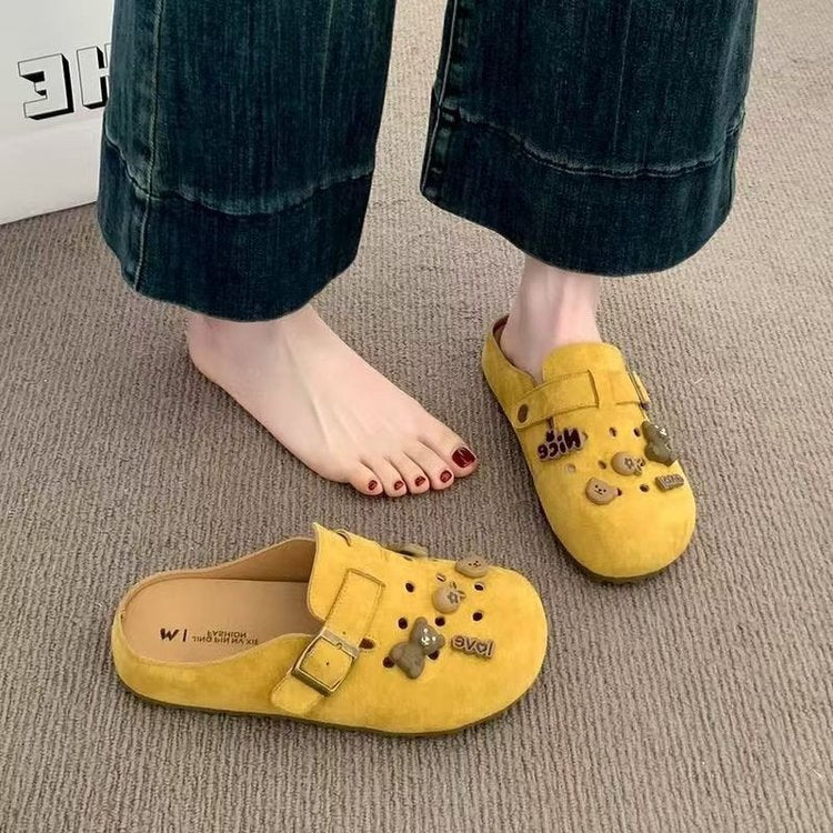 Damen Clogs bequem mit Verzierungen Komfort Schuhe