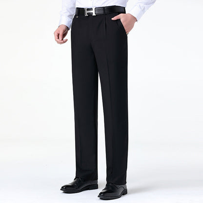 Herren Anzughose Elegant Klassisch Schwarze Slim-Fit Hose