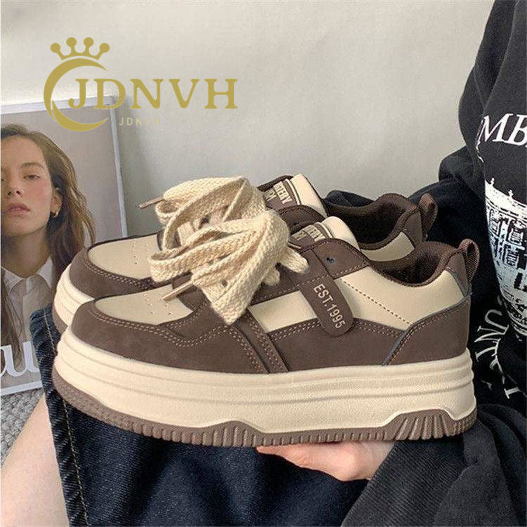 Damen Sneaker Plateau Schuhe Modisch Einzigartig Schnüren - BerlinGlamour
