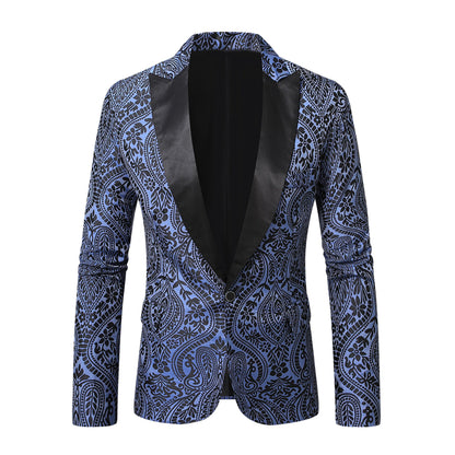 Herren Blazer Paisley Muster Elegant Modern