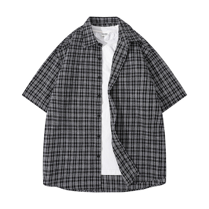 Herren Karo-Hemd Oversized Lässig Modern