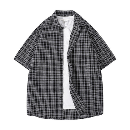 Herren Karo-Hemd Oversized Lässig Modern