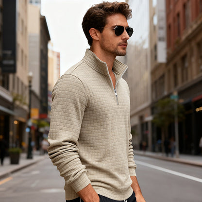 Sportlicher Herren Pullover Reißverschluss Modern