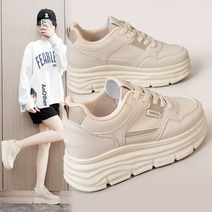 Damen Plateau Sneaker Hoch mit Dämpfung und Struktur - BerlinGlamour