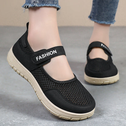 Damen Sportschuhe Atmungsaktiv Klettverschluss Bequem - BerlinGlamour