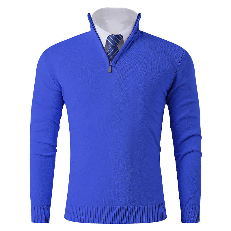 Herren Stehkragenpullover Eleganter Reißverschluss Pullover Modern