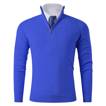 Herren Stehkragenpullover Eleganter Reißverschluss Pullover Modern