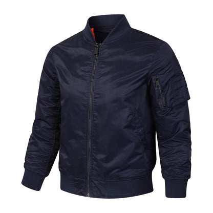 Herren Bomberjacke Funktionstaschen Lässig Modern