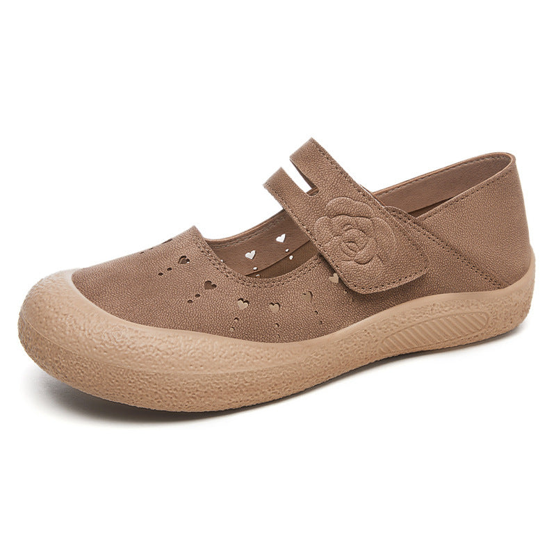 Damen Clogs Komfortabel Floral mit Klettverschluss