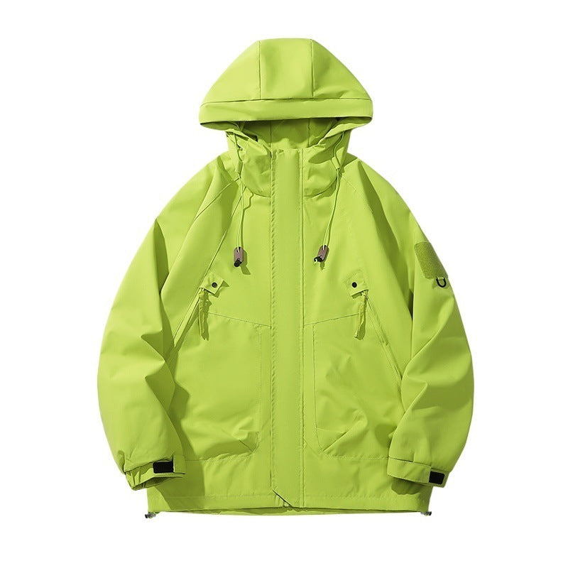 Herren Funktionsjacke Wetterfest mit Kapuze und Taschen
