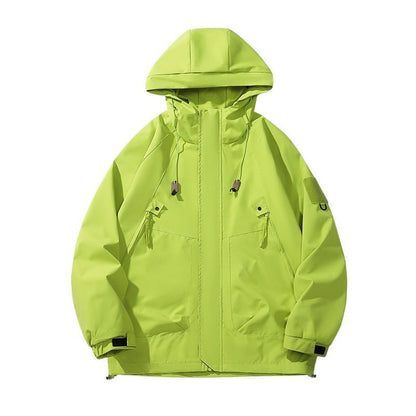 Herren Funktionsjacke Wetterfest mit Kapuze und Taschen