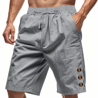 Herren Strandshorts atmungsaktiv mit elastischem Bund und Knöpfen