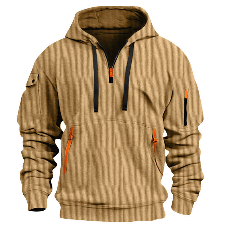 Herren Hoodie Freizeit Kapuzenpullover mit Kängurutasche