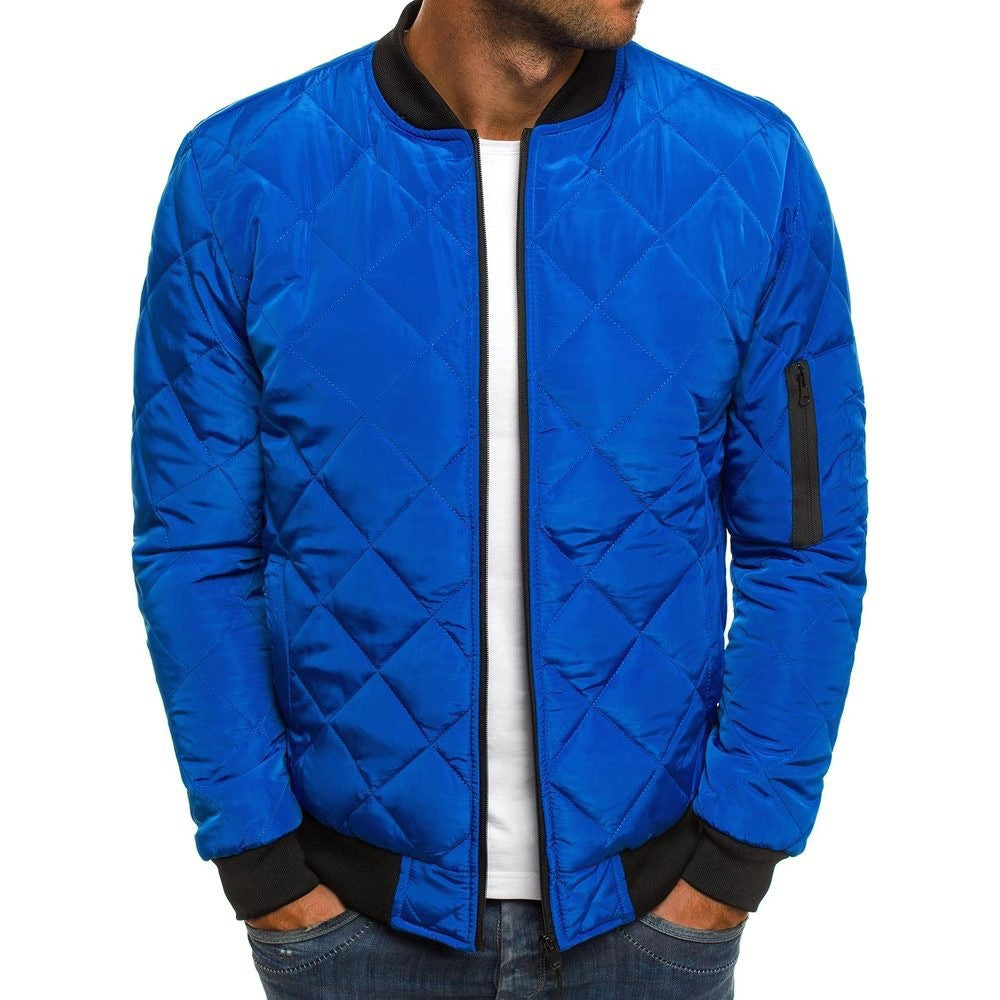 Herren Bomberjacke Gesteppt Mit Kontrastdetails Modern