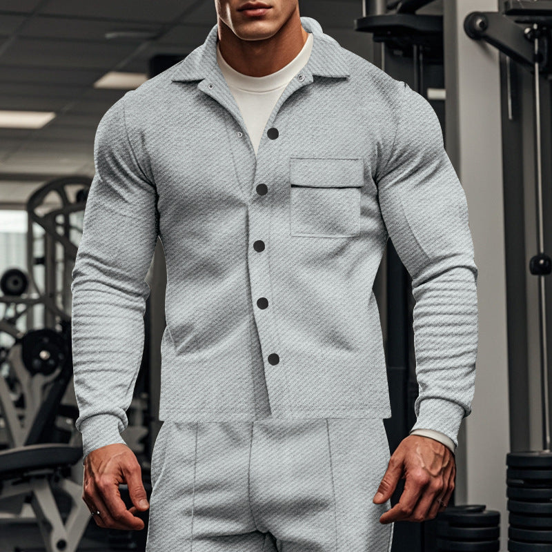 Herrenjacke Modern aus Baumwolle mit Knöpfen und Brusttasche - BerlinGlamour