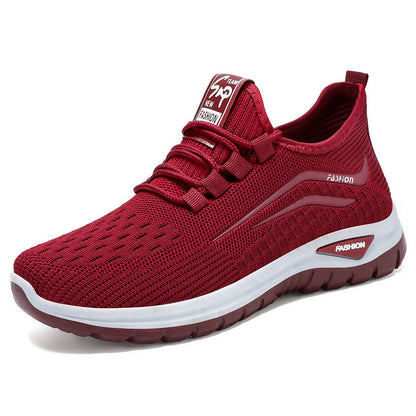 Damen Sneaker Leicht Bequem Strick Schuhe