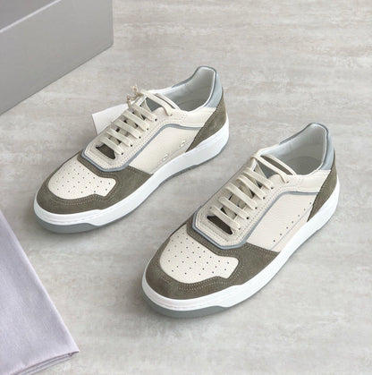 Damen Sneaker Leder Sportlich Atmungsaktiv