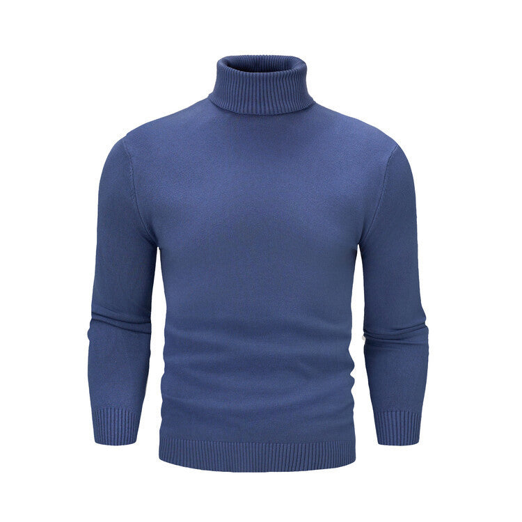 Herren Pullover Merinowolle Rollkragen Elegant Warm