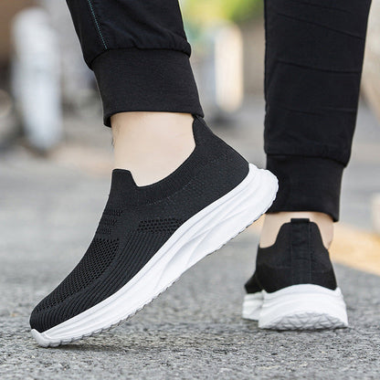 Damen Sneaker Sportlich Atmungsaktiv Komfortabel Schwarz