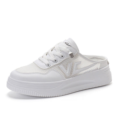 Damen Sneaker Bequem Atmungsaktiv Slip-On Schwarz