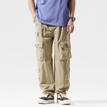 Herren Cargo-Hose Vieltaschen Elastischer Bund