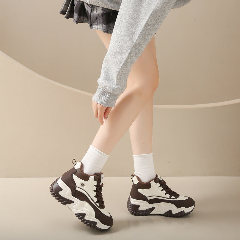 Damen Sneaker Hoch High Top Sneakers Sportlich Chunky
