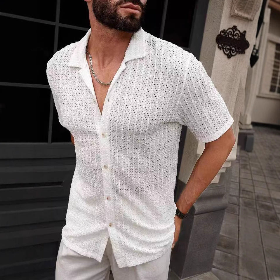 Herren Kurzarmhemd Freizeit Hemd Modern Berlin