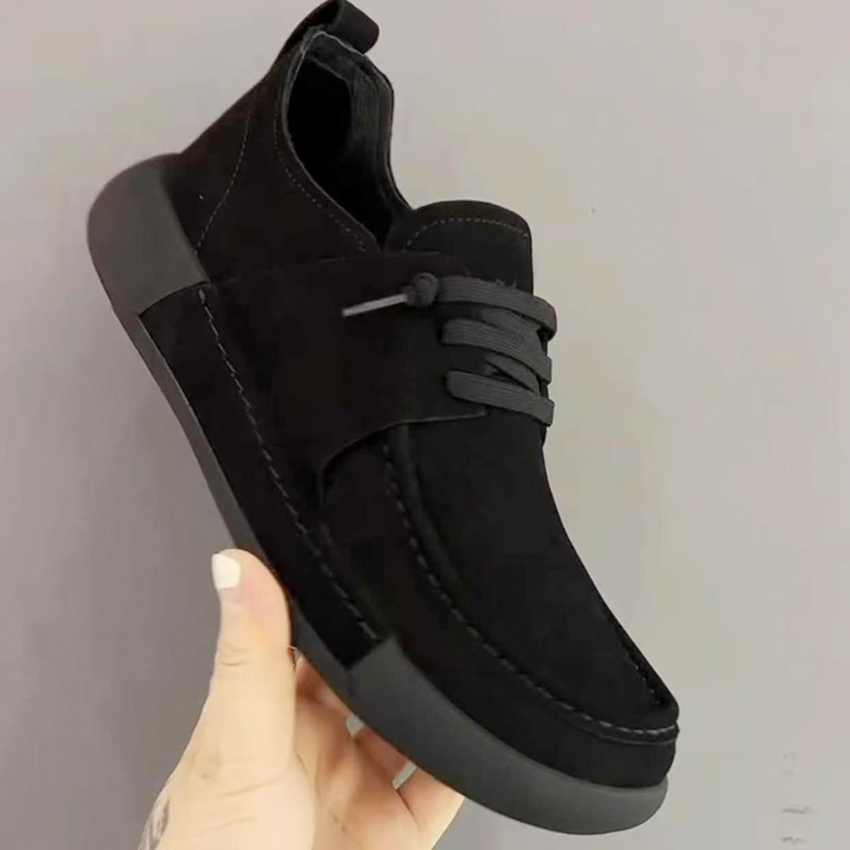 Damen Schnürschuhe aus Wildleder Lässig Bequem - BerlinGlamour
