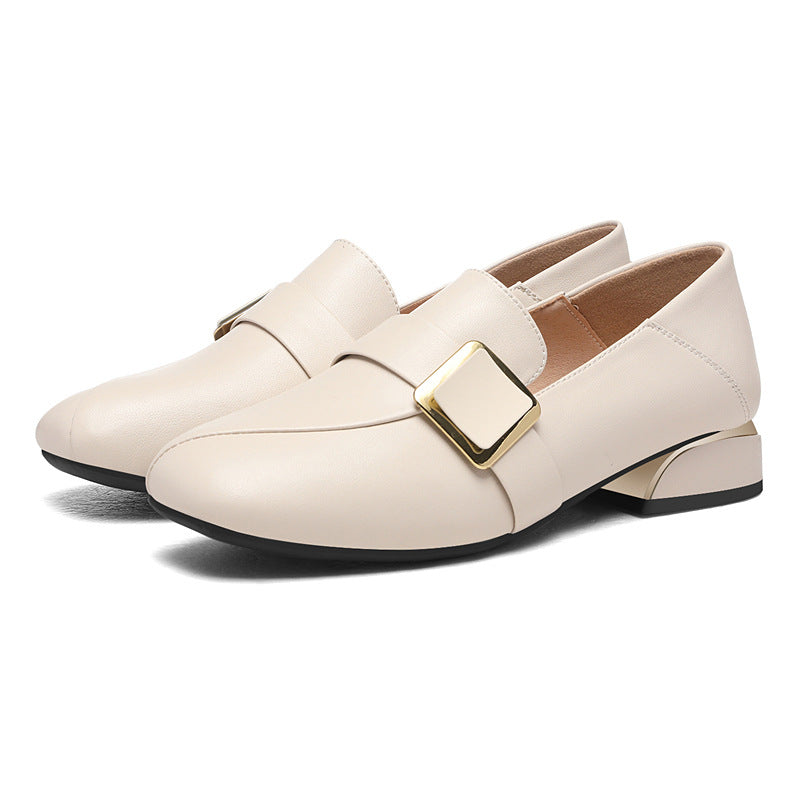 Damen Mokassins Elegante Schnallen Schuhe Komfort