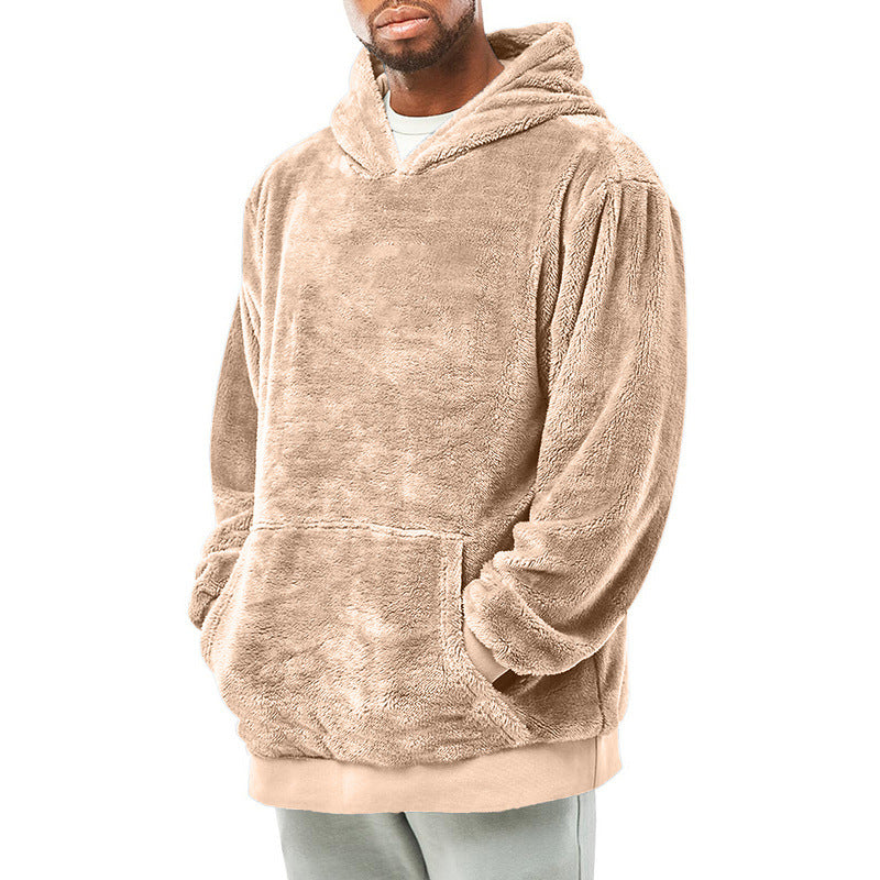 Herren Hoodie Kuschelig mit Kängurutasche und hoher Kragen - BerlinGlamour