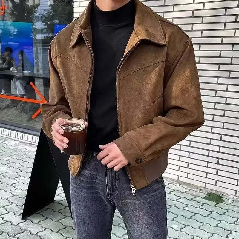 Herren Overshirt Jacke Lässig Robust Mit Reißverschluss