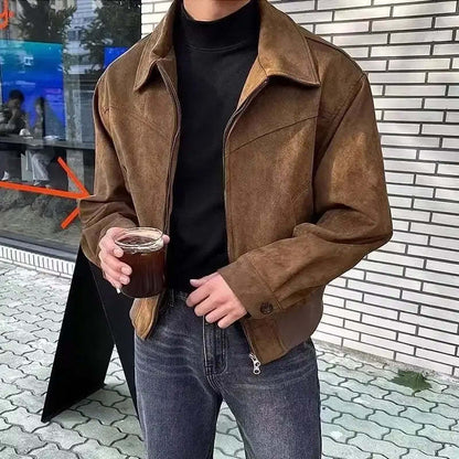 Herren Overshirt Jacke Lässig Robust Mit Reißverschluss
