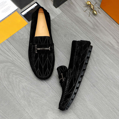 Damen Mokassin Komfortabel Elegantes Design Schwarz