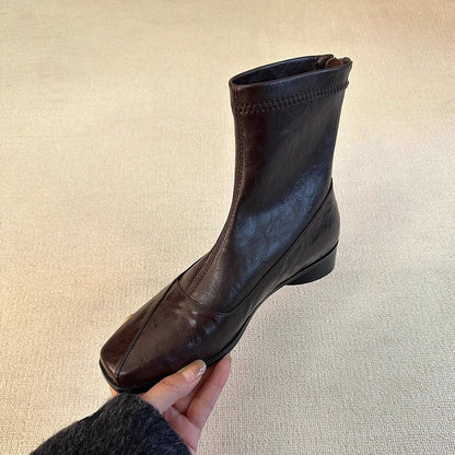 Damen Chelsea Boots Spitze Elegant Schwarz