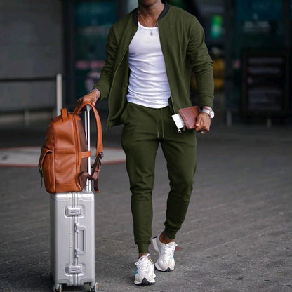 Herren Sportanzug Bequem Mit Taschen Reißverschluss