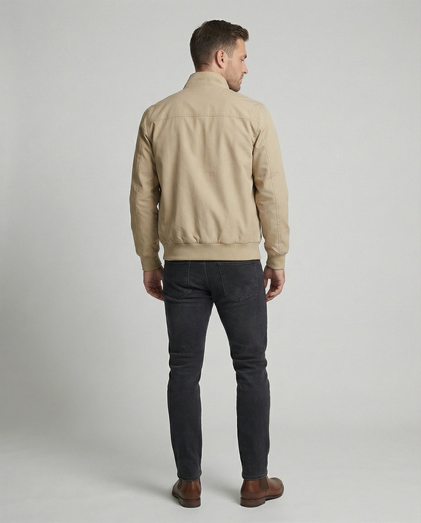 Herren Blouson Leicht Wattiert Reißverschluss Jacke Modern