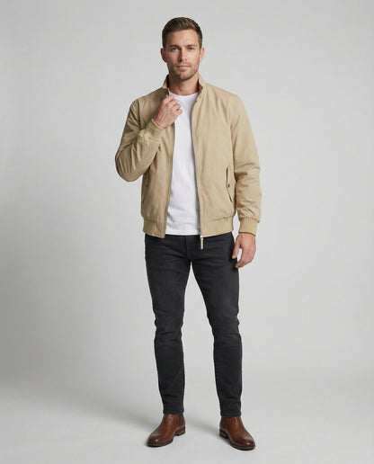 Herren Blouson Leicht Wattiert Reißverschluss Jacke Modern