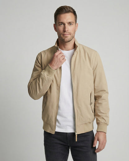 Herren Blouson Leicht Wattiert Reißverschluss Jacke Modern - BerlinGlamour