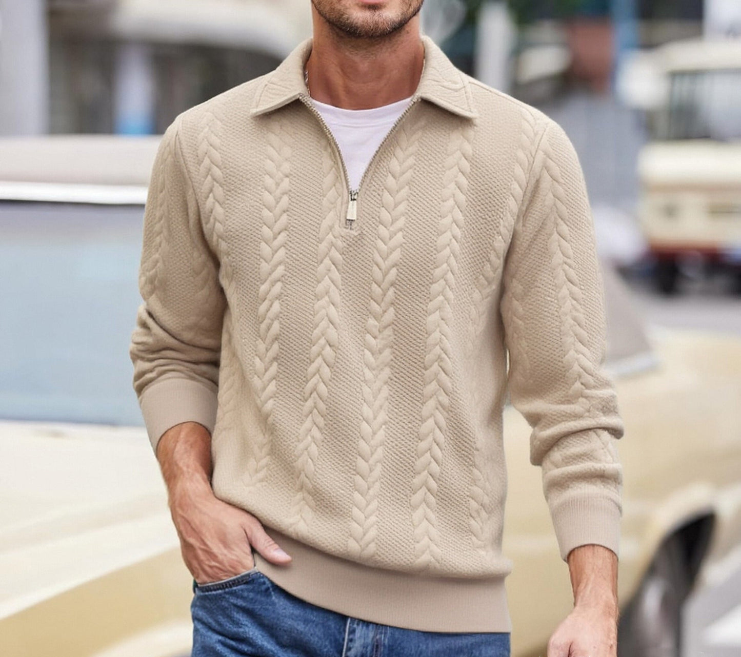 Herren Pullover Lässig Hochwertig Strick