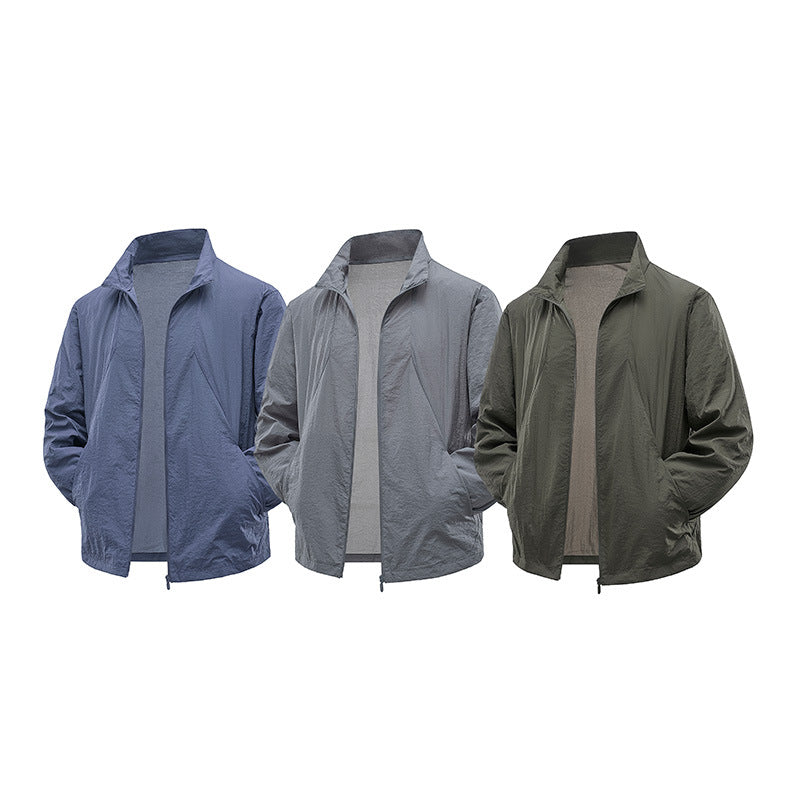 Herren Windjacke Reflektierend Leicht Wasserdicht