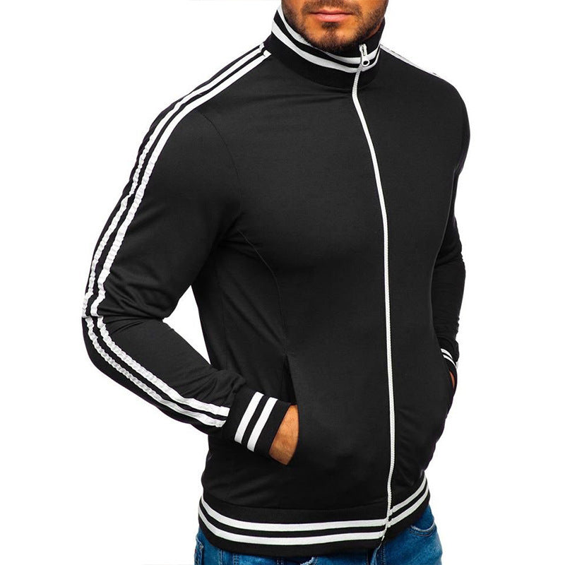 Herren Sportjacke Functional Wasserabweisend Schwarz