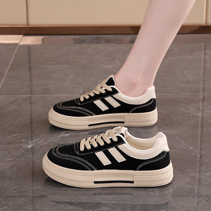 Damen Sneaker Sportlich Bequem Laufsohle Weiß