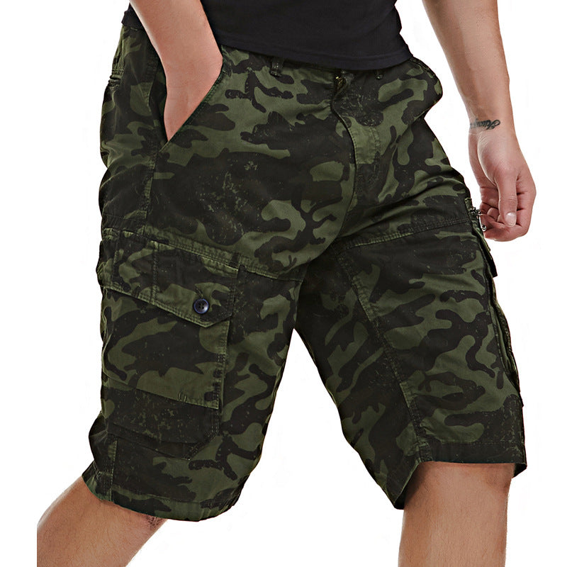 Herren Cargoshorts Camouflage Modern Mit Taschen