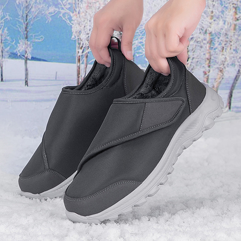 Damen Sneaker Warmfutter Schuhe Klettverschluss Winter