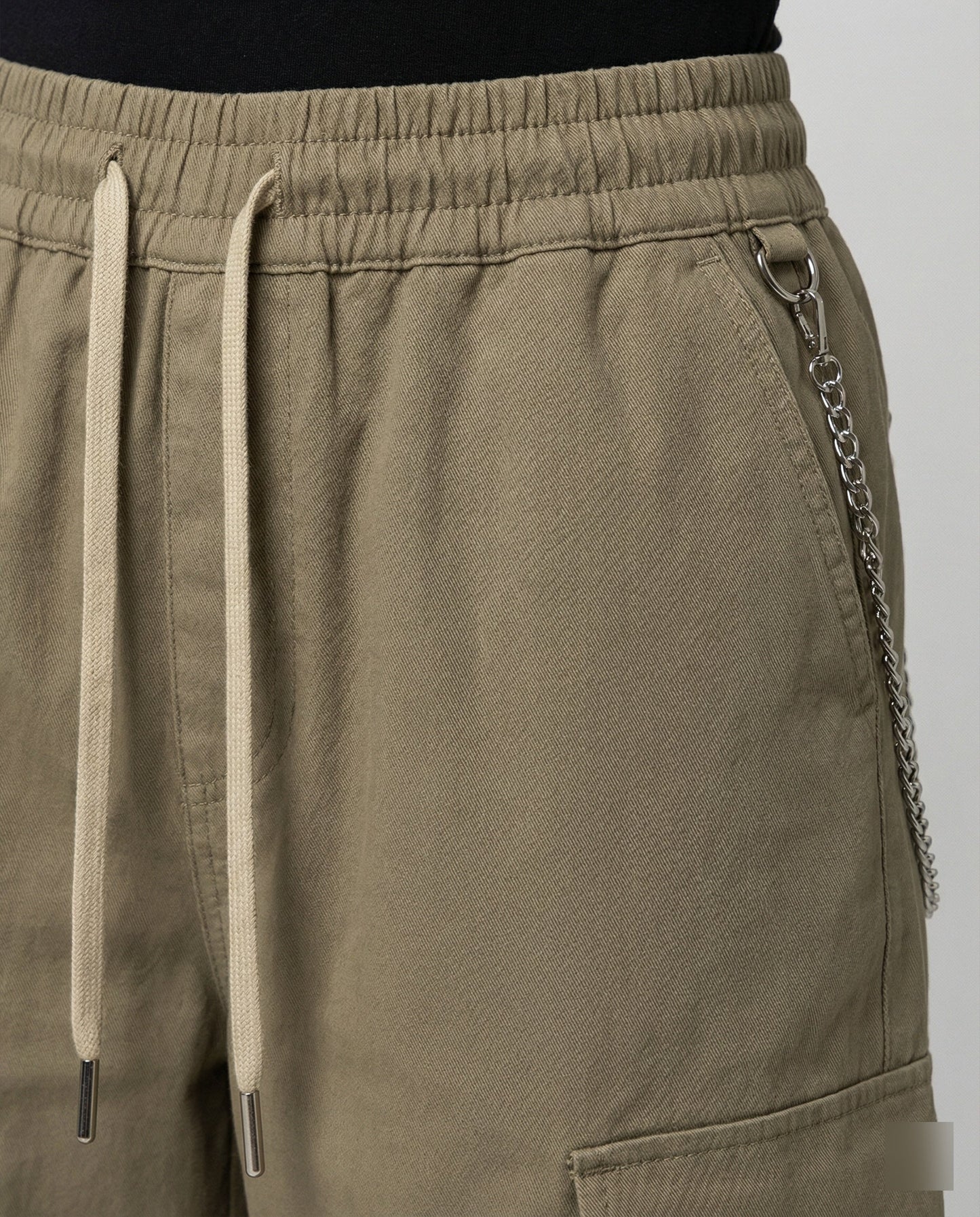 Damen Cargo-Hose Weit Bequem mit Kordelzug und Saumverstellung