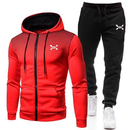 Herren Sportanzug Atmungsaktiv Hoodie Jogginghosen Bequem