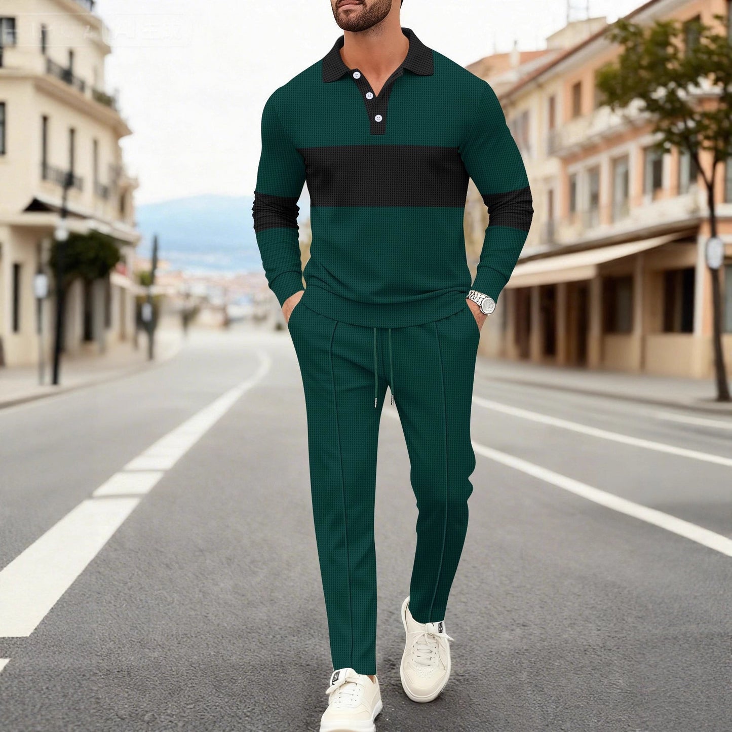 Herren Poloshirt Sportlich Elegant mit Passender Hose